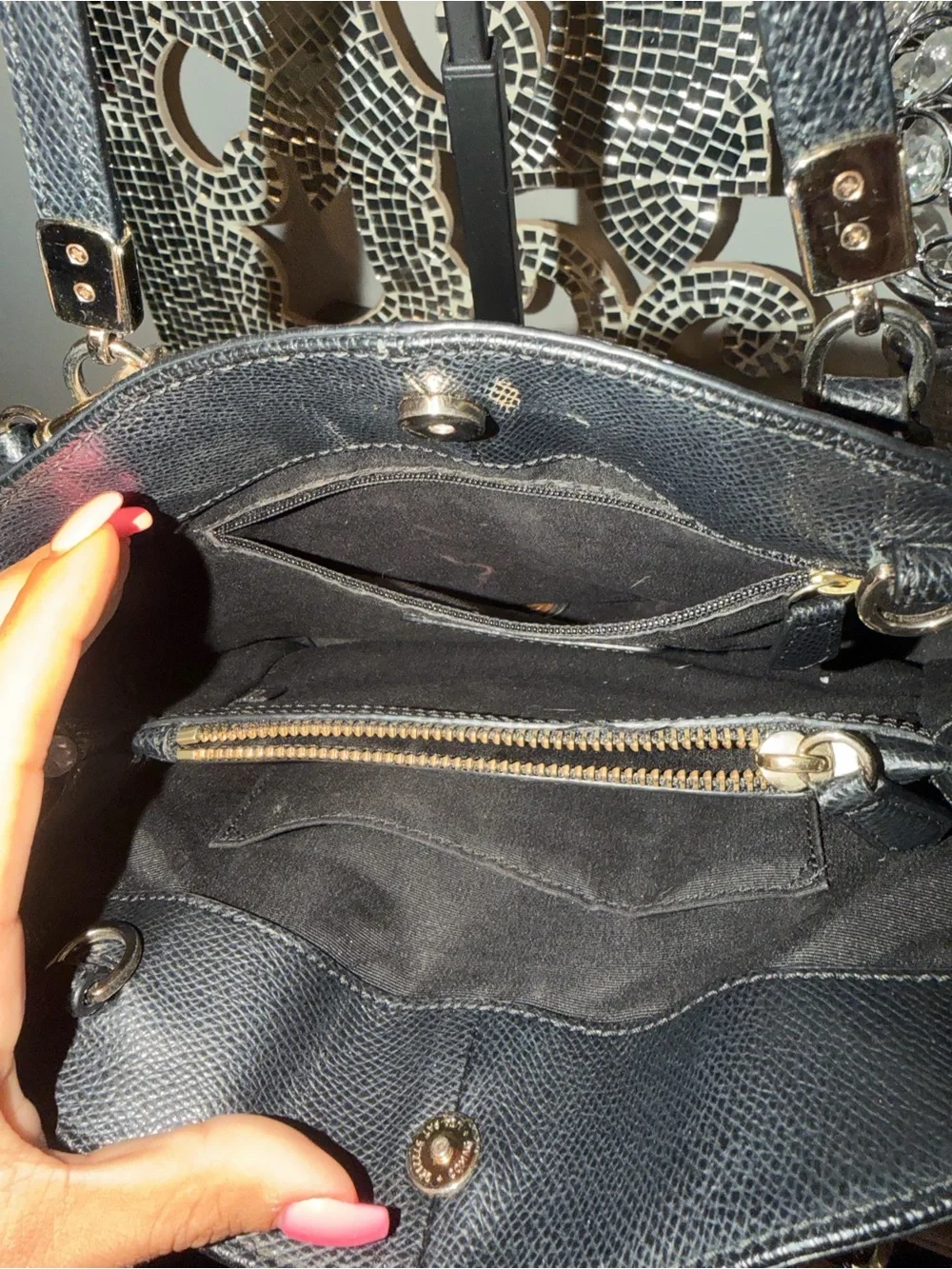 ⭐️Coach Black Leather Bag with Shoulder Strap